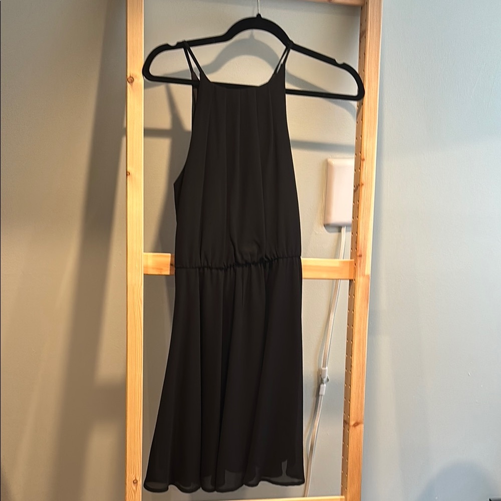 Blue Rain Black Halter Sundress Cocktail